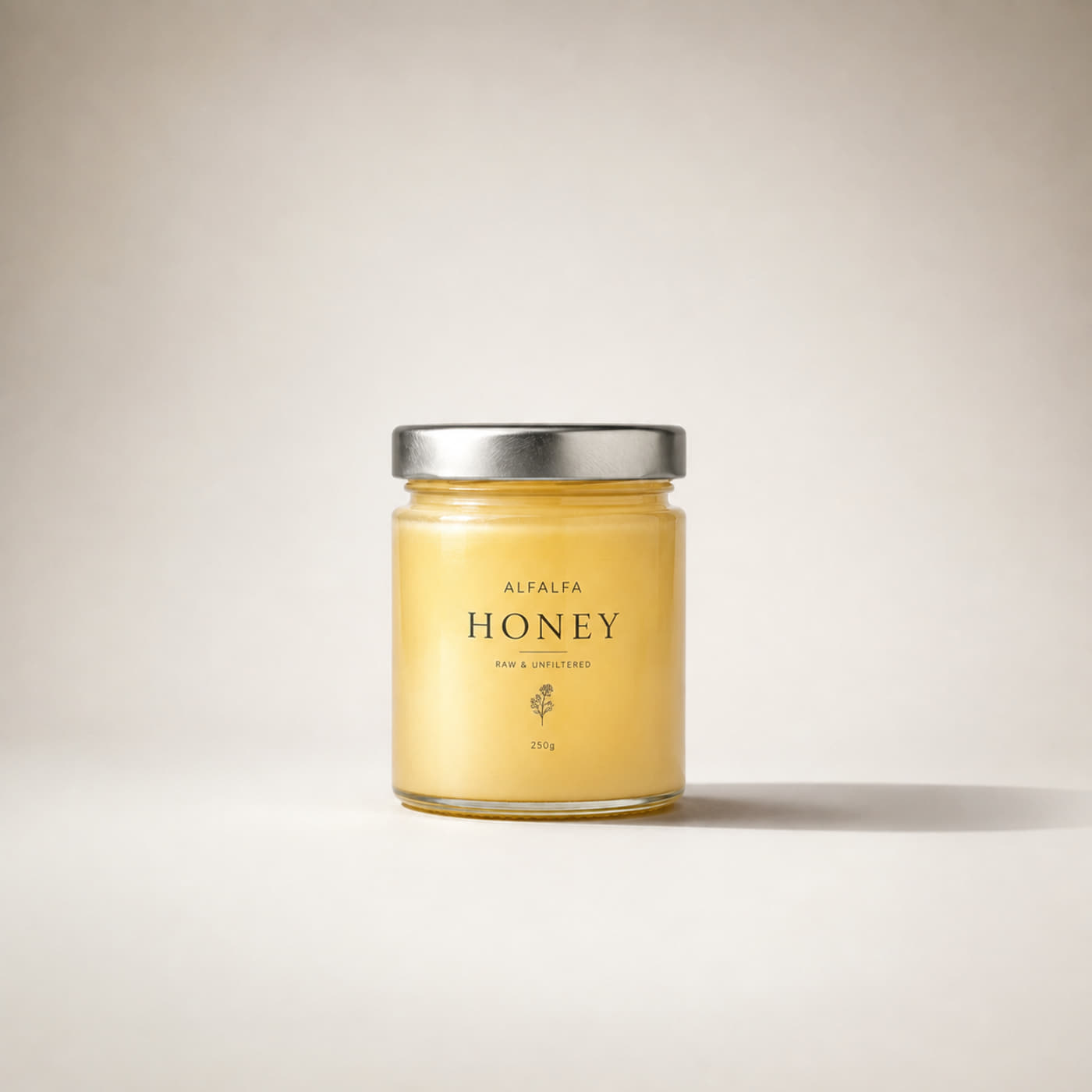 Alfalfa Honey — Pale gold honey, softly clouded